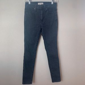 MOVING SALE MADEWELL 10 Inch High Rise Black Wash Skinny Jeans